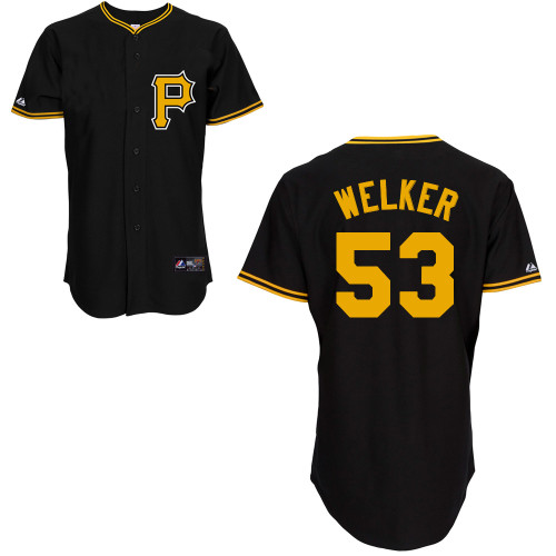Duke Welker #53 Youth Baseball Jersey-Pittsburgh Pirates Authentic Alternate Black Cool Base MLB Jersey
